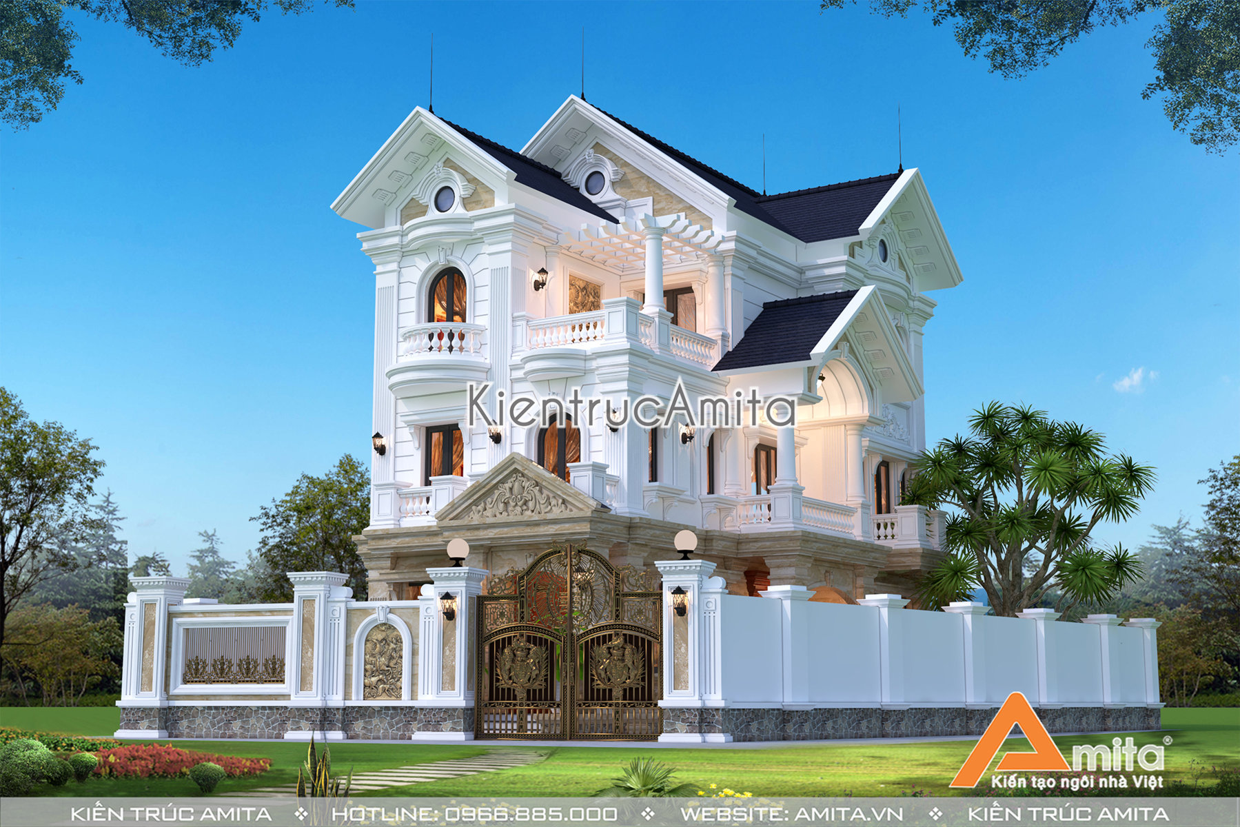 Nhà biệt thự 3 tầng mặt tiền 8m