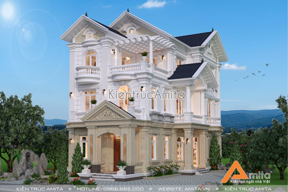 thiết kế biệt thự 8x13m