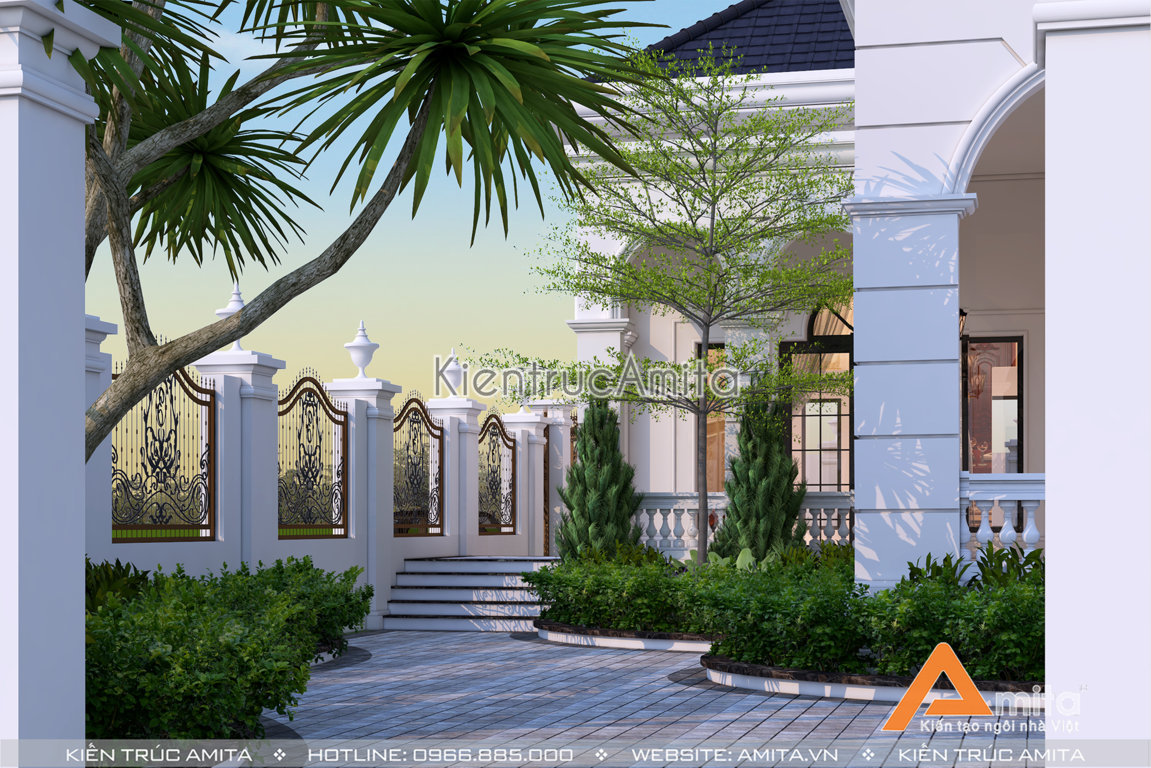 Mẫu biệt thự nhà vườn 1 tầng đẹp