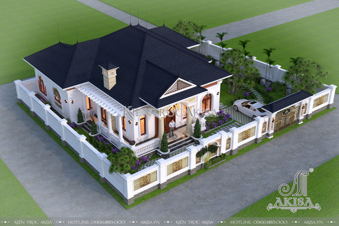 Biệt thự nhà vườn 1 tầng đẹp