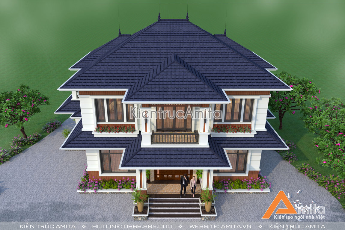 Biệt thự hiện đại 2 tầng 4 phòng ngủ