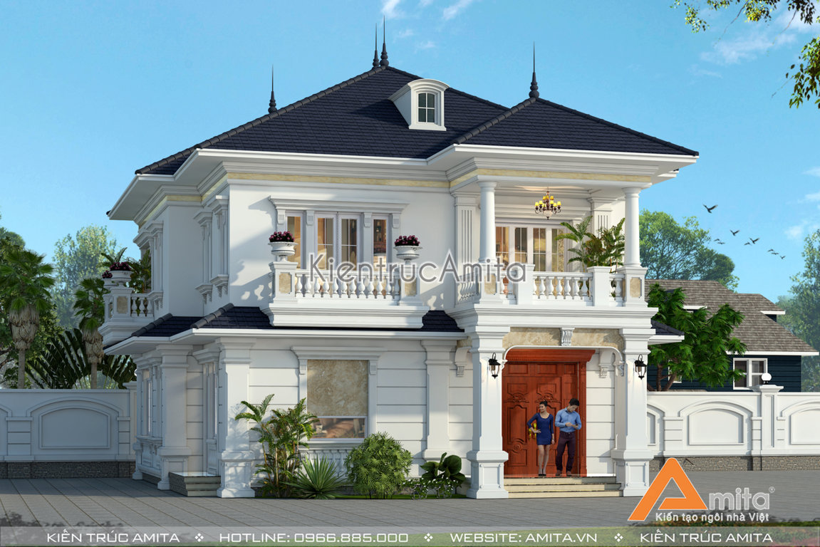 biệt thự 2 tầng tân cổ điển hấp dẫn