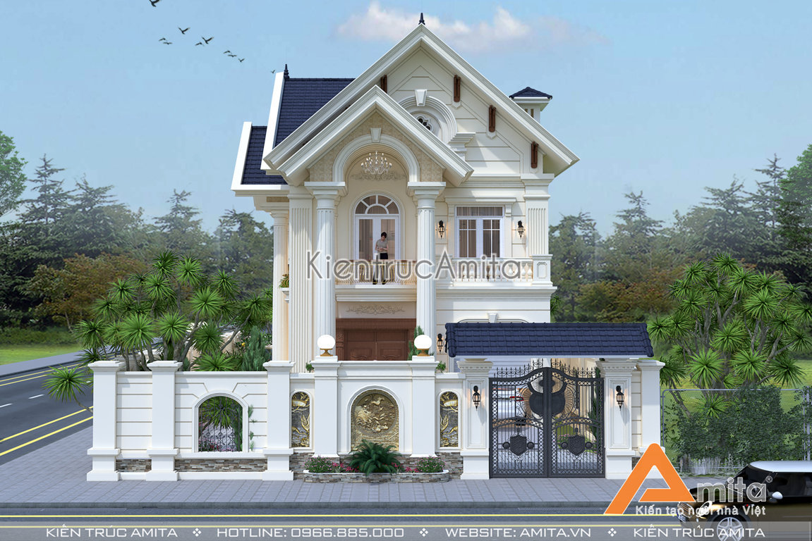Mẫu biệt thự 2 tầng tân cổ điển Pháp