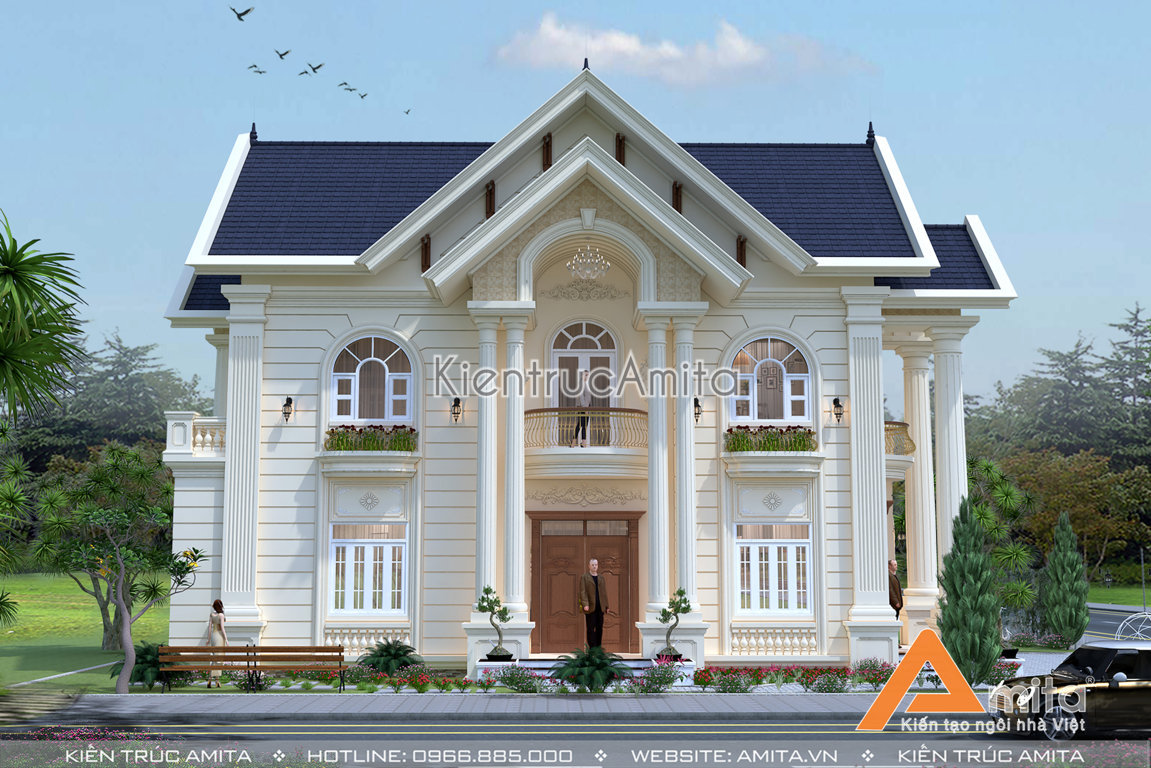 Mẫu biệt thự 2 tầng tân cổ điển Pháp