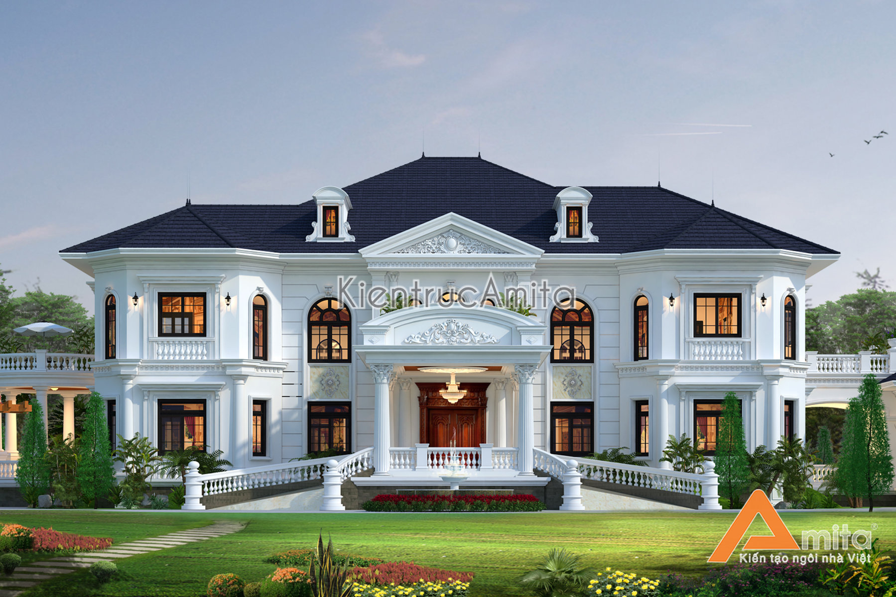 Mẫu dinh thự tân cổ điển lộng lẫy ấn tượng