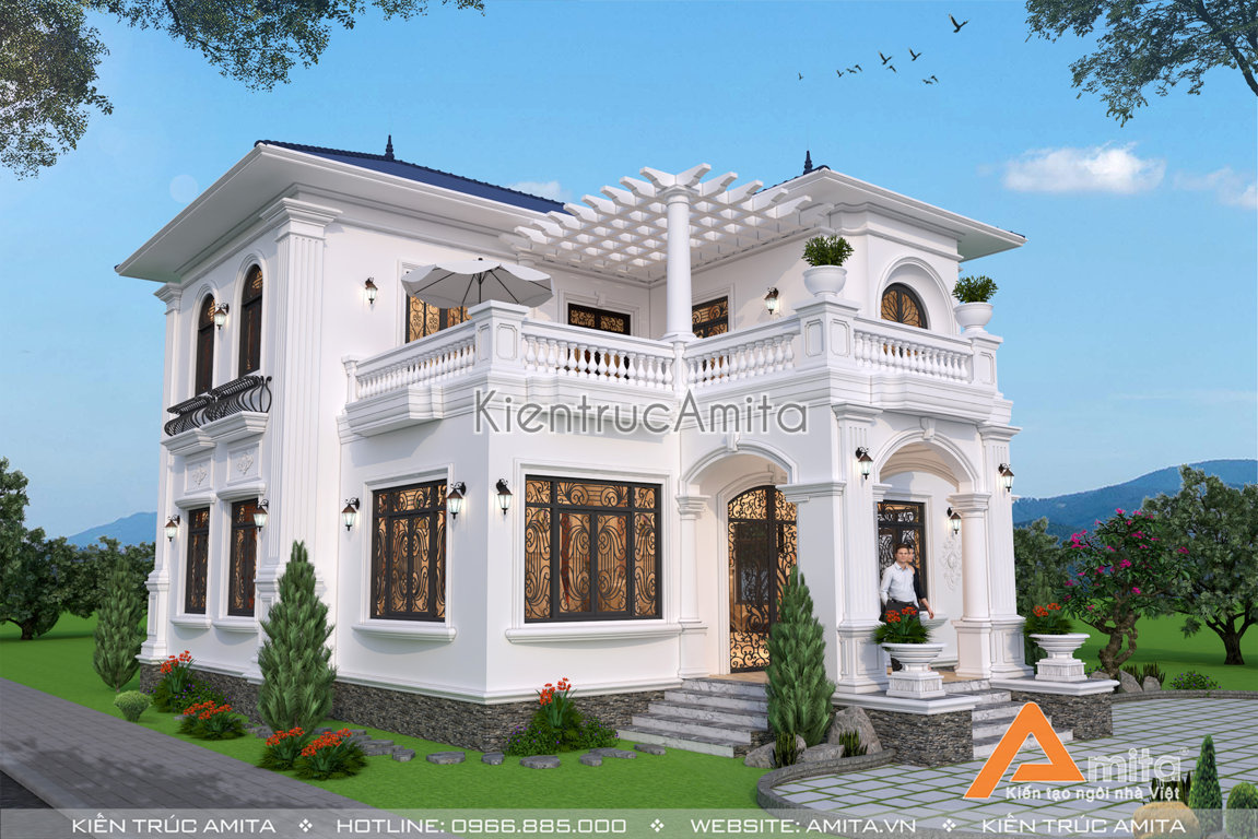 Biệt thự 2 tầng mái Thái 140m2