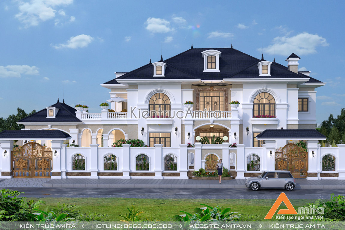 Biệt thự 2 tầng mái Thái tân cổ điển