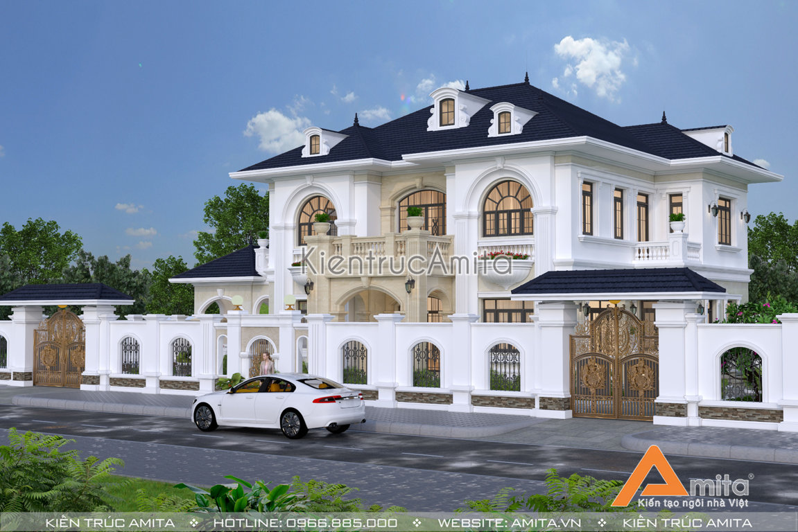 Mẫu biệt thự 2 tầng tân cổ điển