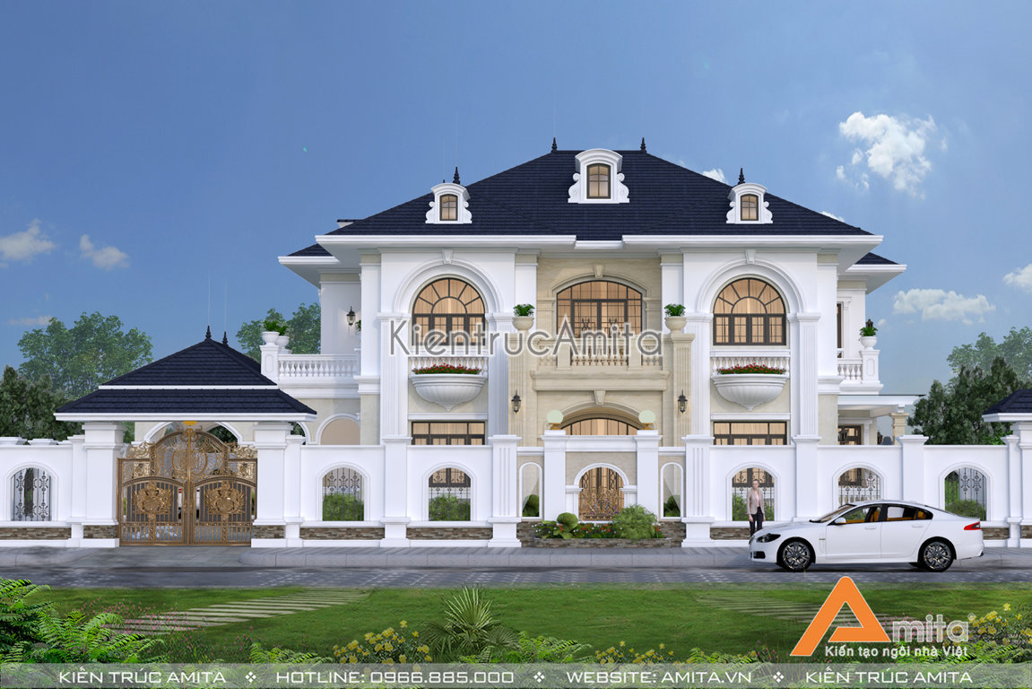Mẫu biệt thự 2 tầng tân cổ điển