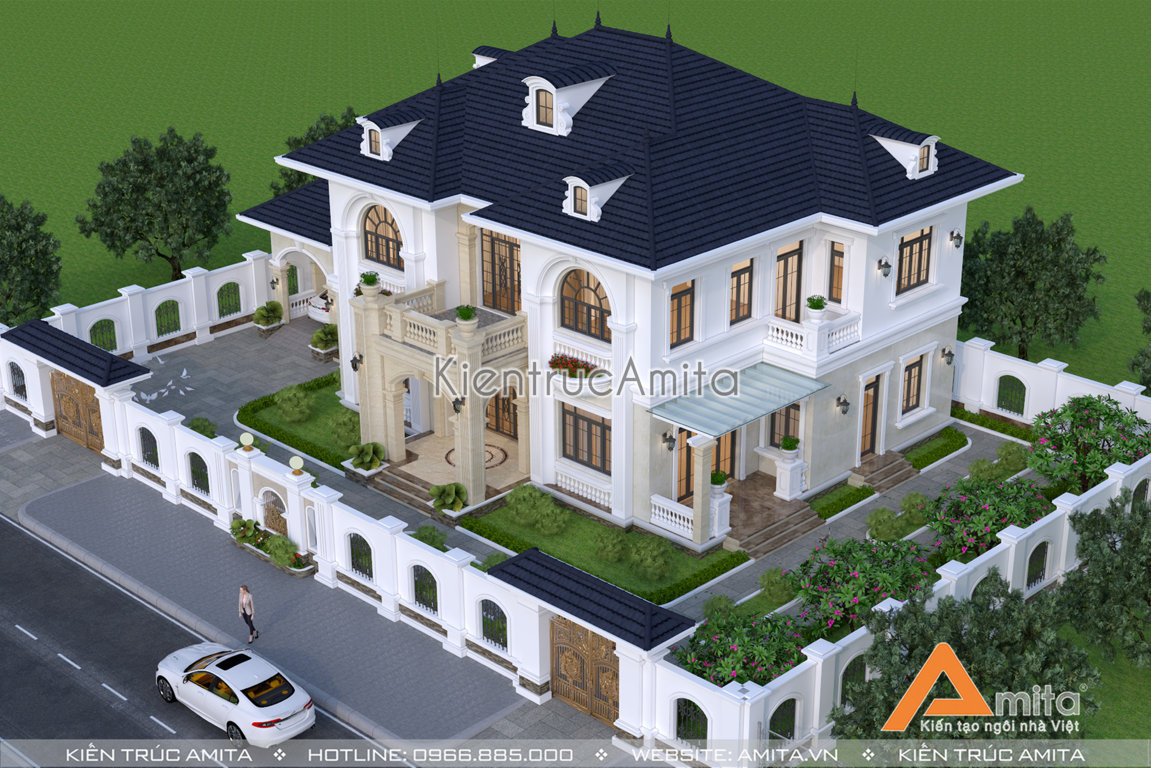 Mẫu biệt thự 2 tầng tân cổ điển