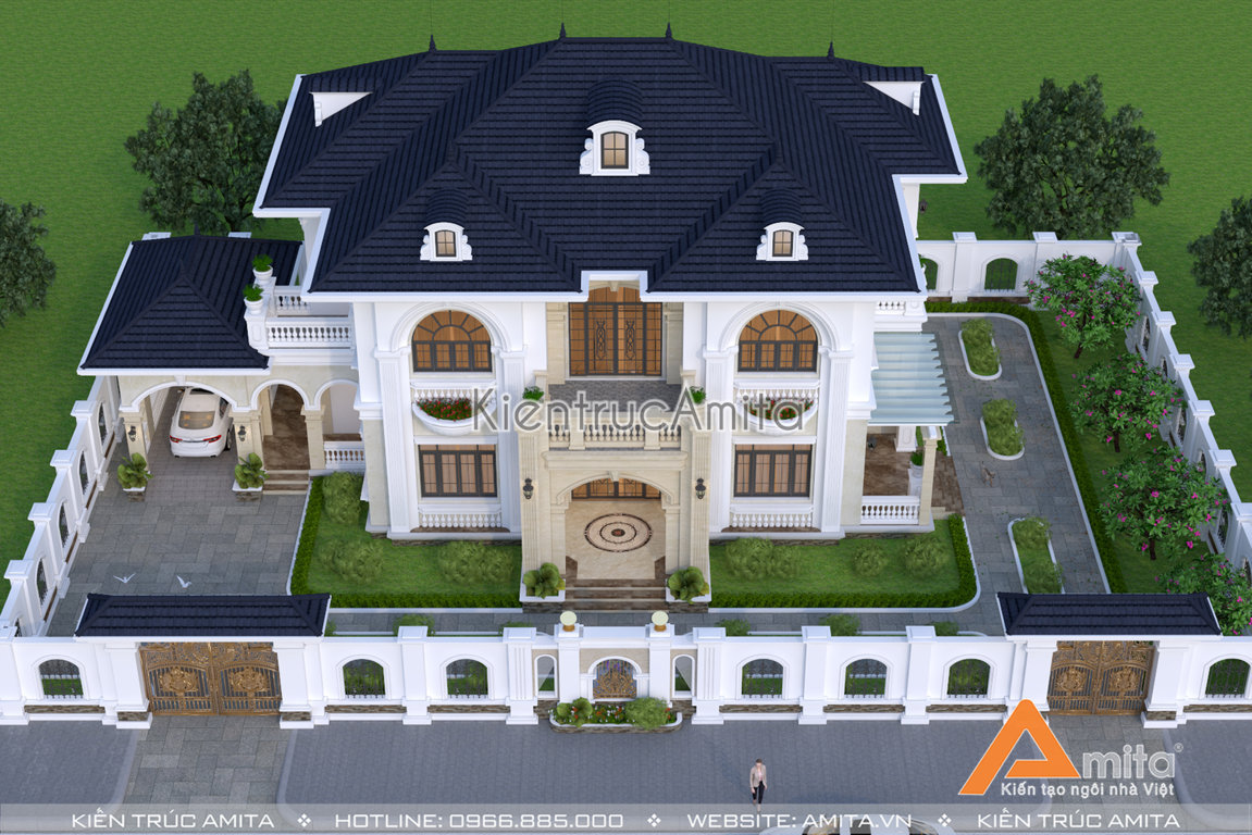 Mẫu biệt thự 2 tầng tân cổ điển