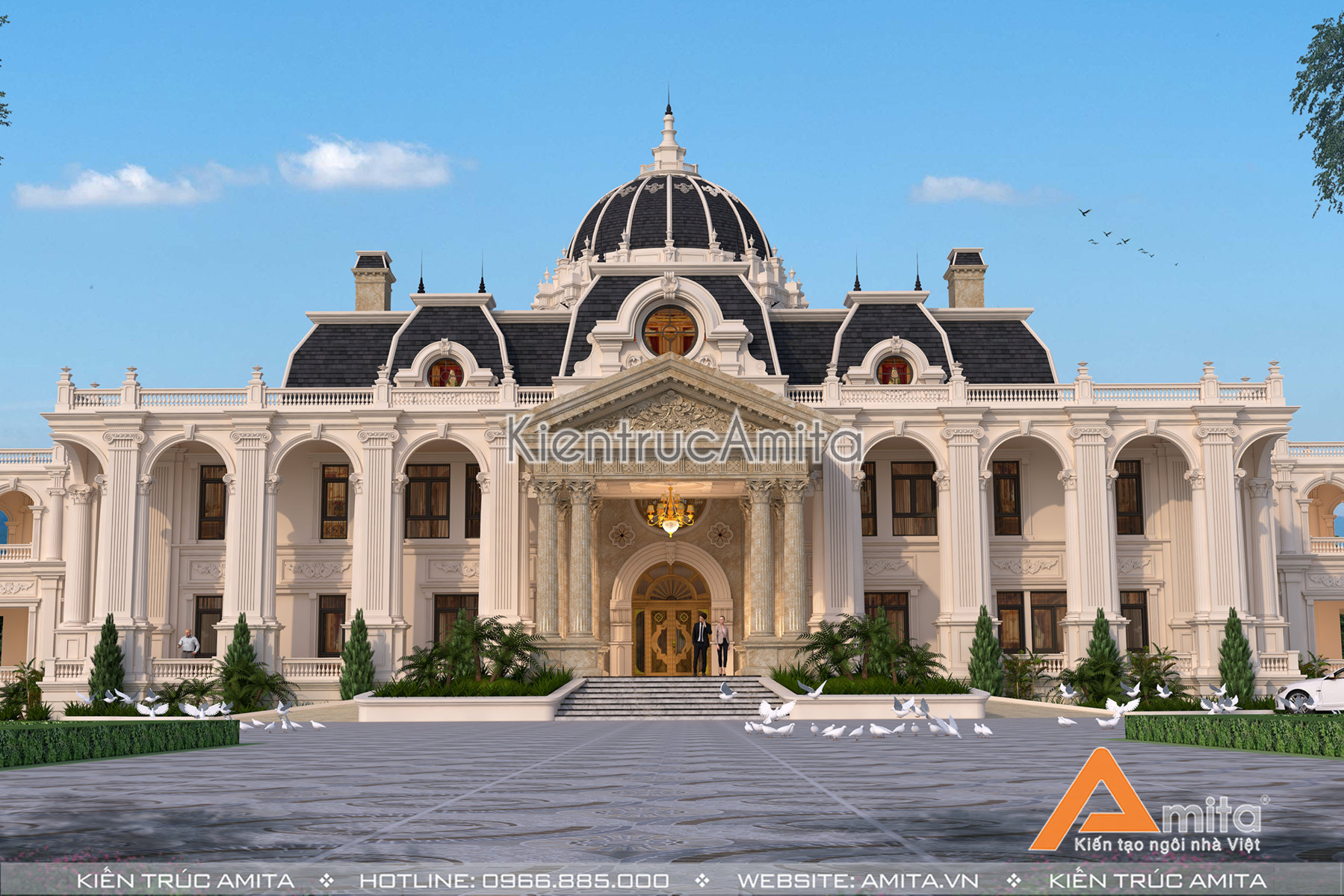 Thiết kế lâu đài dinh thự phong cách Pháp