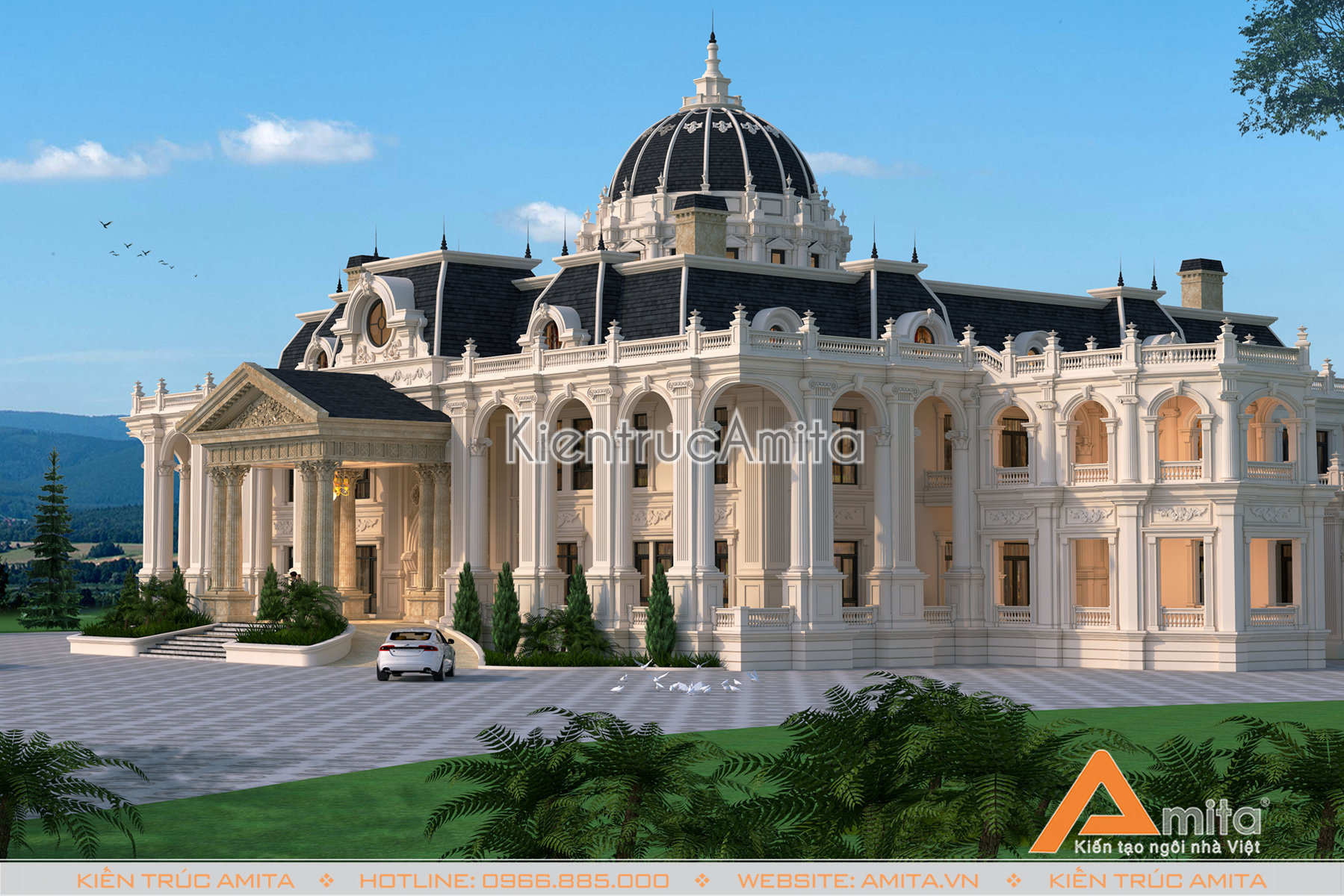 Thiết kế lâu đài dinh thự phong cách Pháp