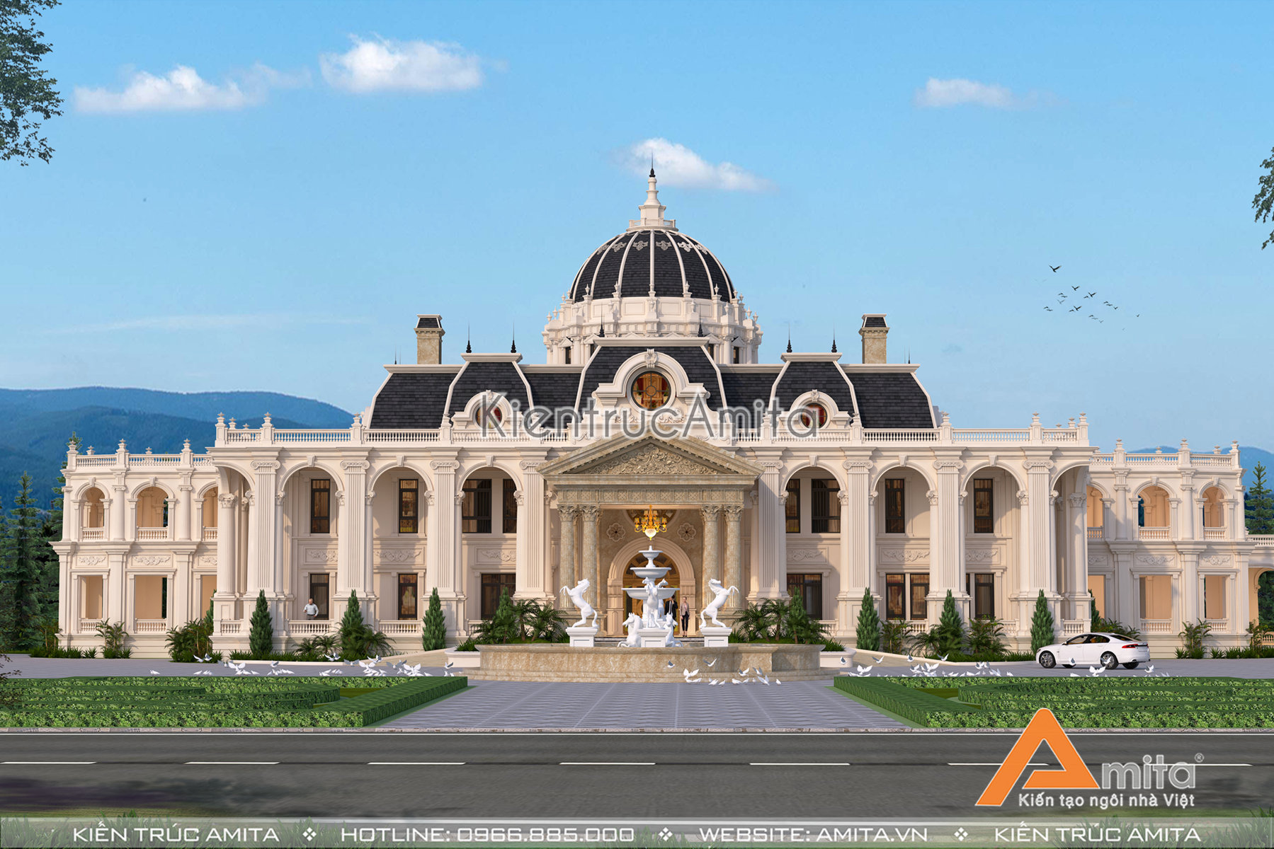 Thiết kế lâu đài dinh thự phong cách Pháp