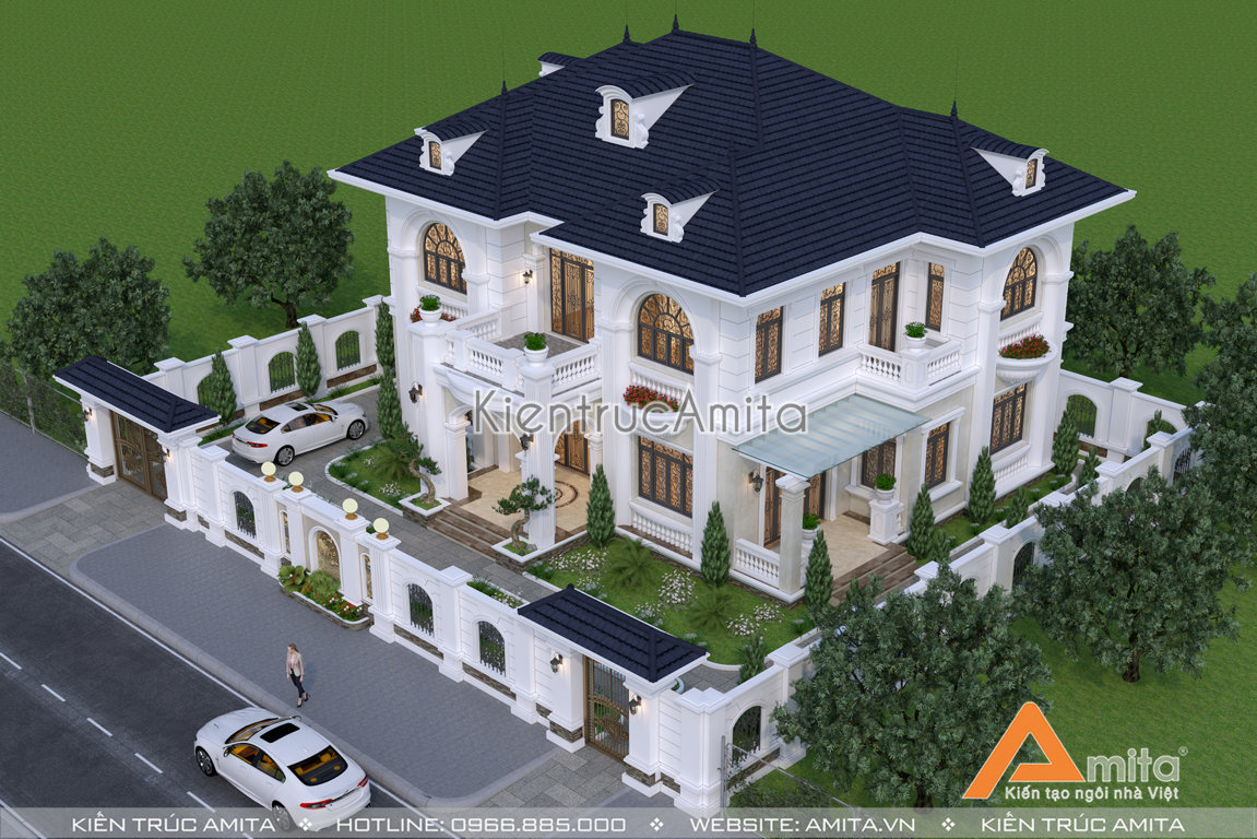 Mẫu nhà biệt thự 2 tầng 200m2
