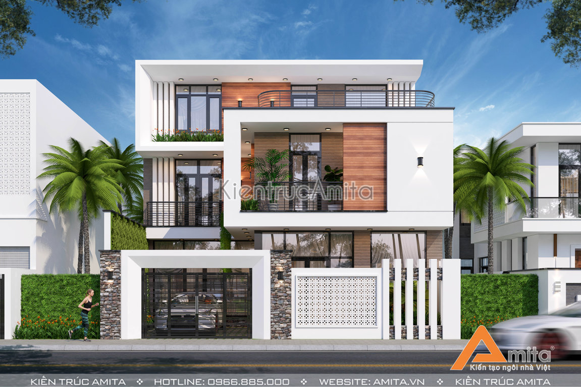 biệt thự hiện đại 3 tầng