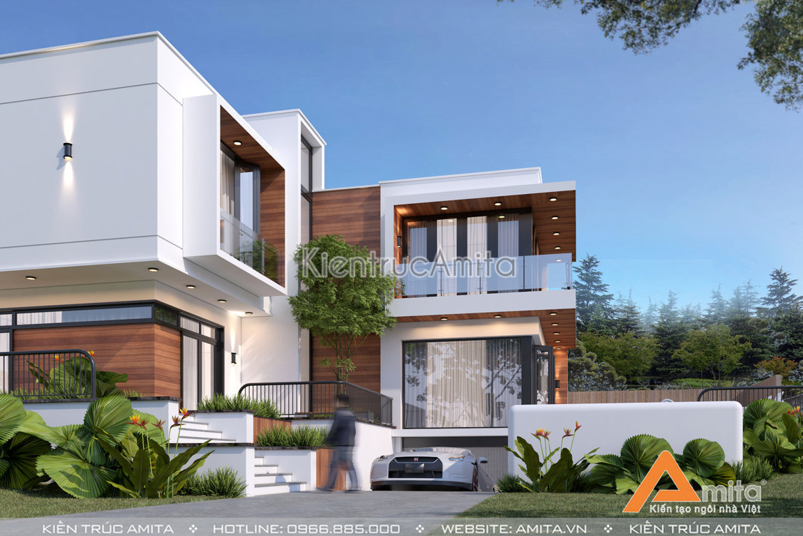 thiết kế biệt thự hiện đại 3 tầng