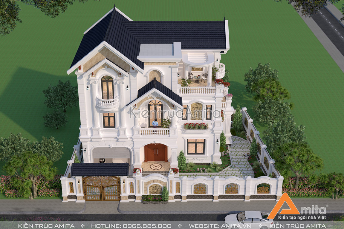 Biệt thự Pháp 3 tầng tân cổ điển