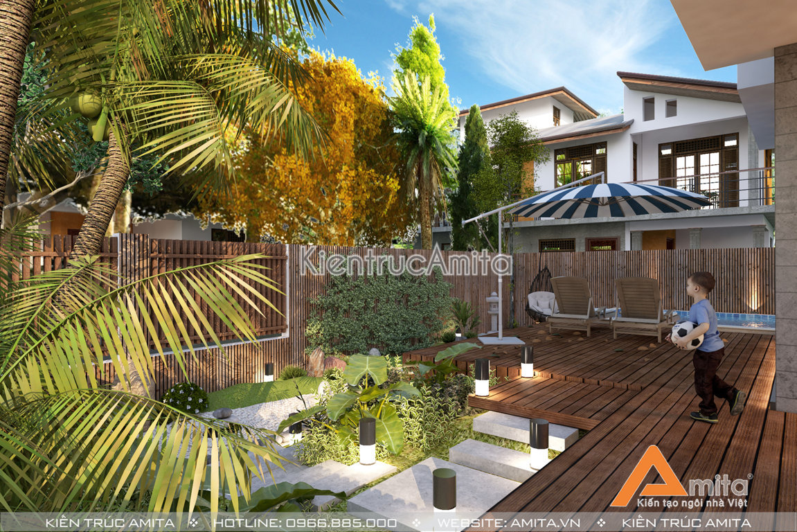 Thiết kế biệt thự 3 tầng hiện đại 