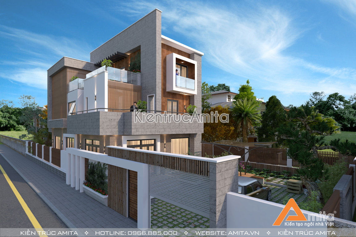 Thiết kế biệt thự 3 tầng hiện đại 
