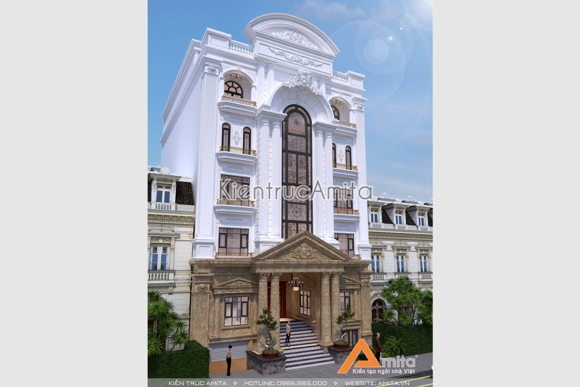 Thiết kế khách sạn 5 tầng tân cổ điển