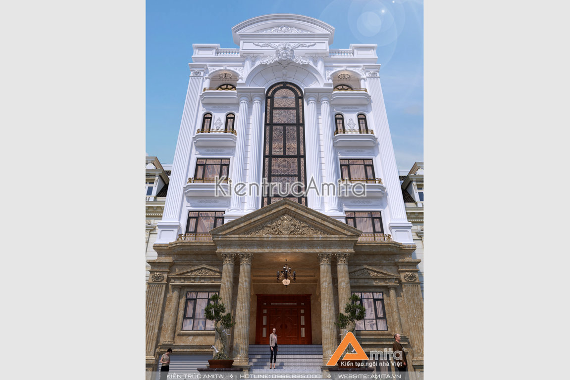 Thiết kế khách sạn 5 tầng tân cổ điển