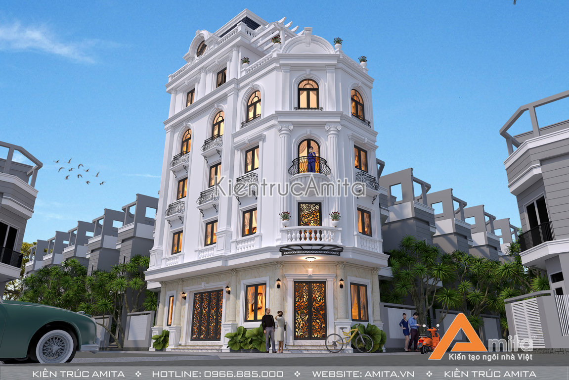 Mẫu nhà phố 5 tầng