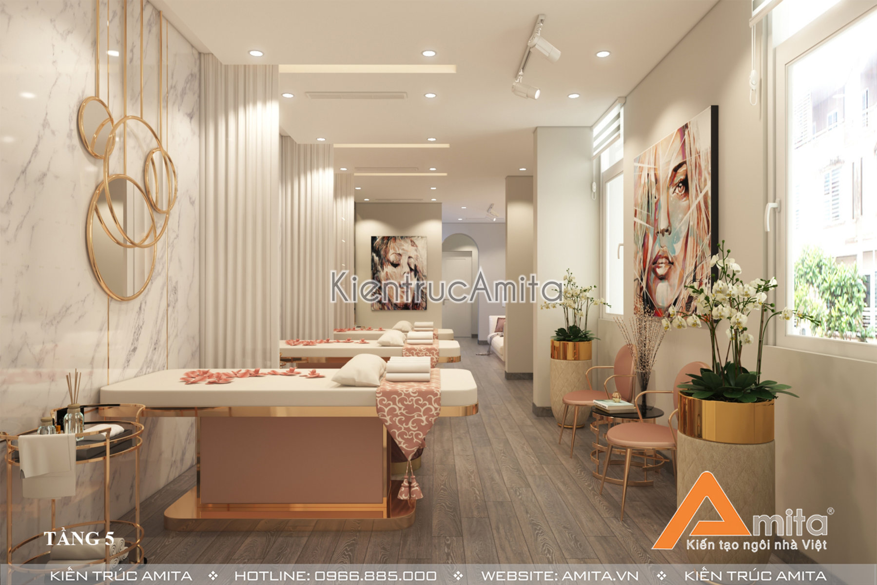 Thiết kế thẩm mỹ viện hiện đại 