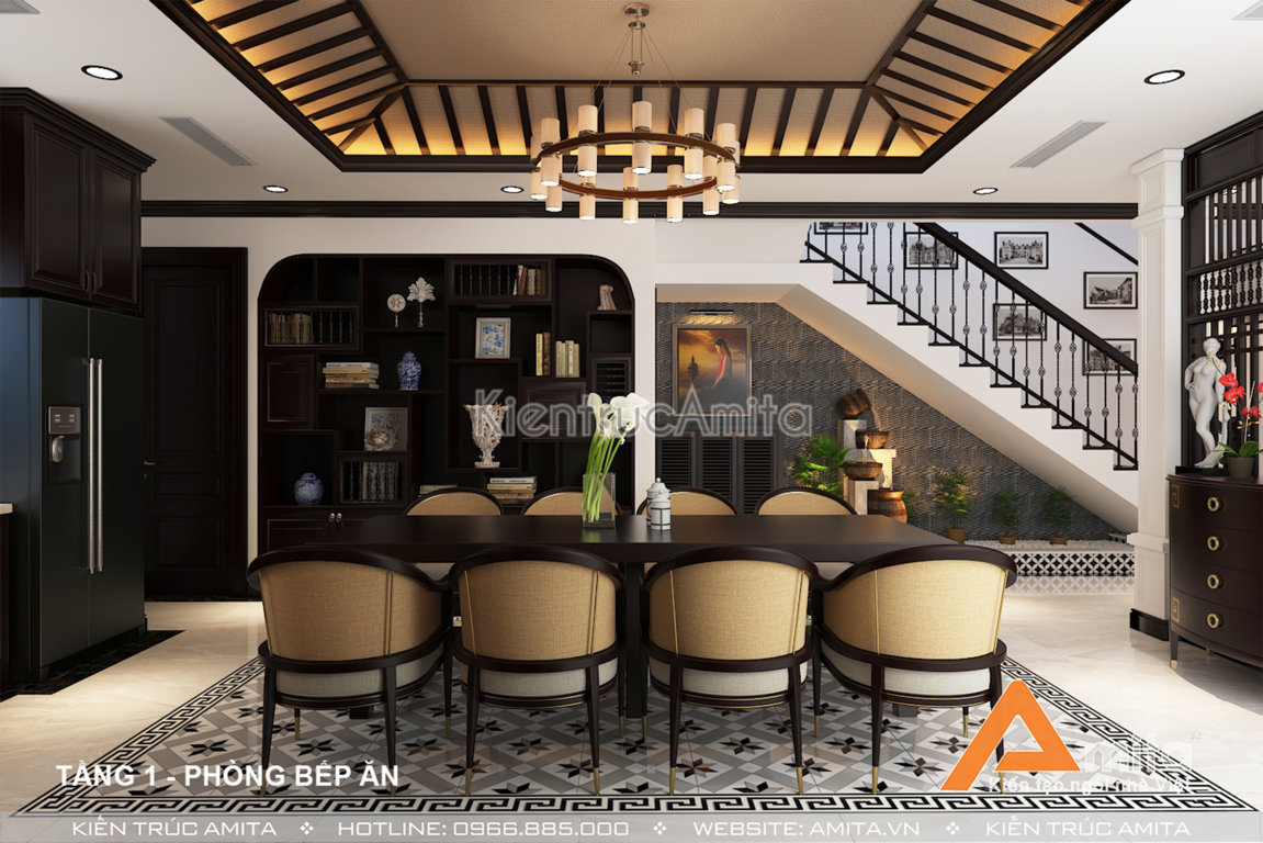 Thiết kế nội thất biệt thự phong cách Á Đông