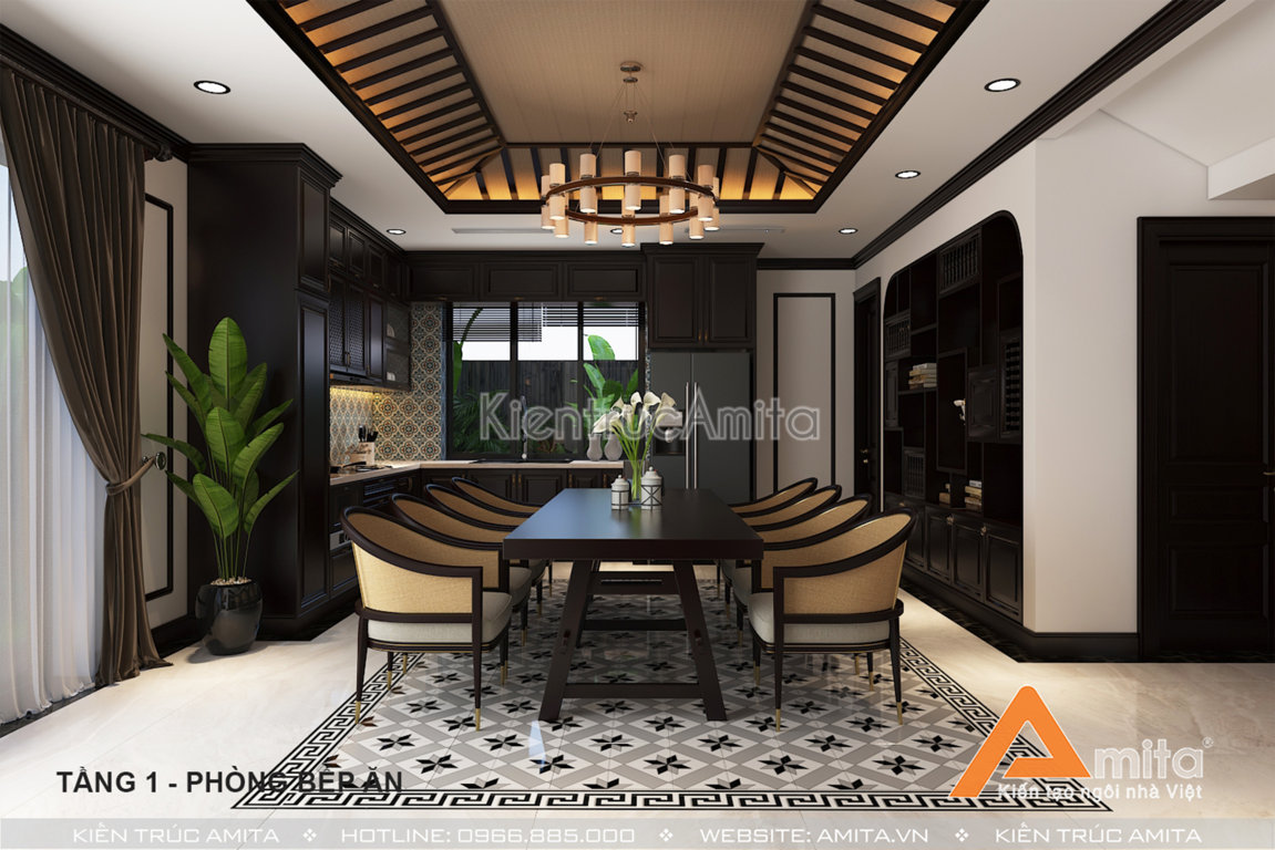 Thiết kế nội thất biệt thự phong cách Á Đông