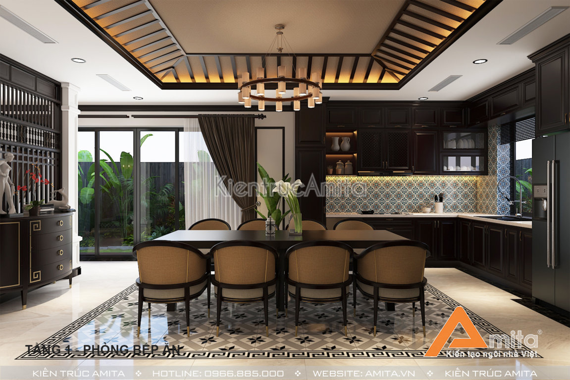 Thiết kế nội thất biệt thự phong cách Á Đông