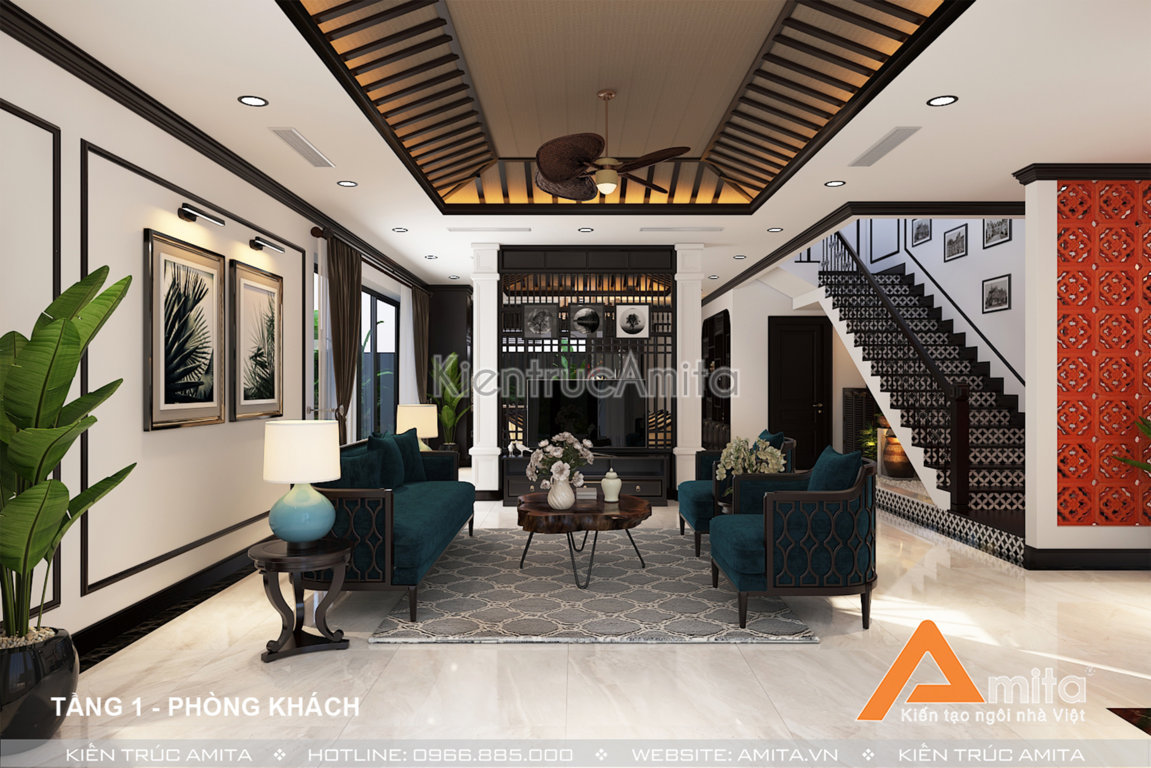 Thiết kế nội thất biệt thự phong cách Á Đông