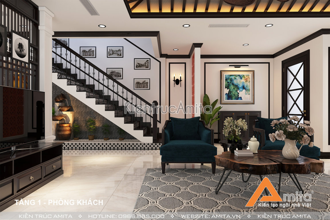 Thiết kế nội thất biệt thự phong cách Á Đông