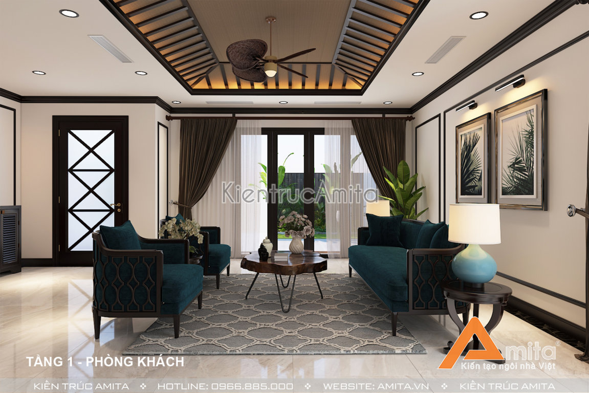 Thiết kế nội thất biệt thự phong cách Á Đông