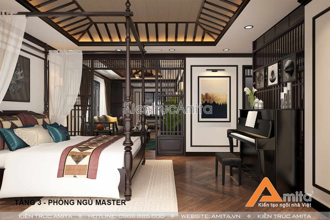 Thiết kế nội thất biệt thự phong cách Á Đông