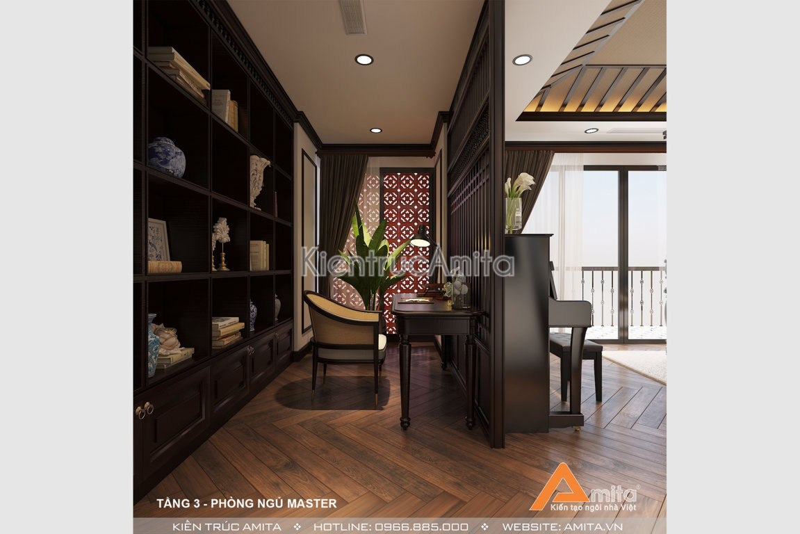 Thiết kế nội thất biệt thự phong cách Á Đông