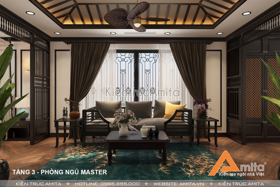 Thiết kế nội thất biệt thự phong cách Á Đông