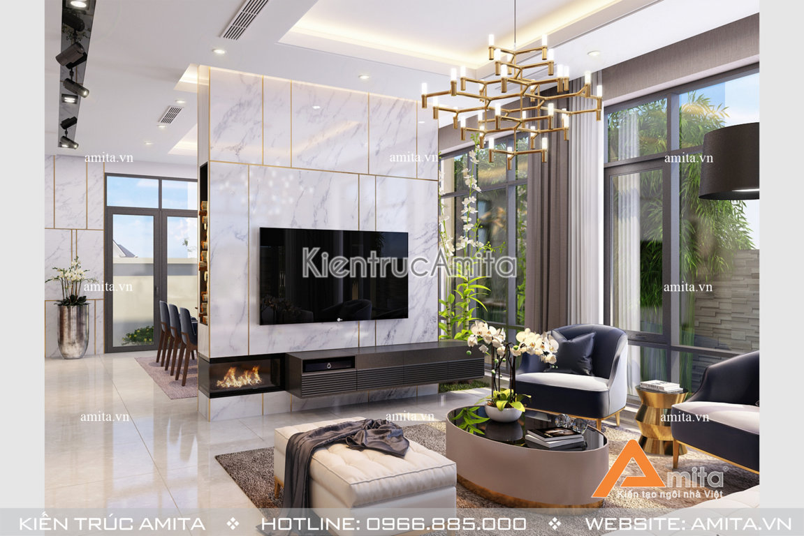 Mẫu nội thất biệt thự phong cách hiện đại 