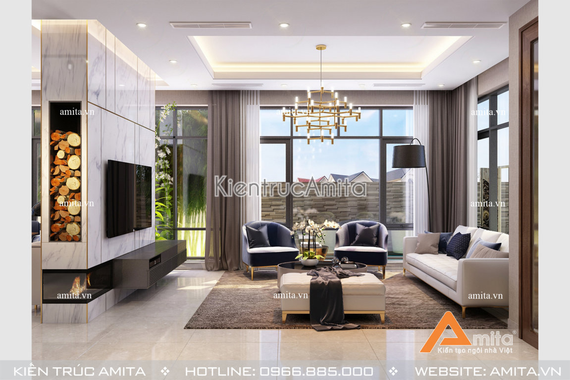 Mẫu nội thất biệt thự phong cách hiện đại 