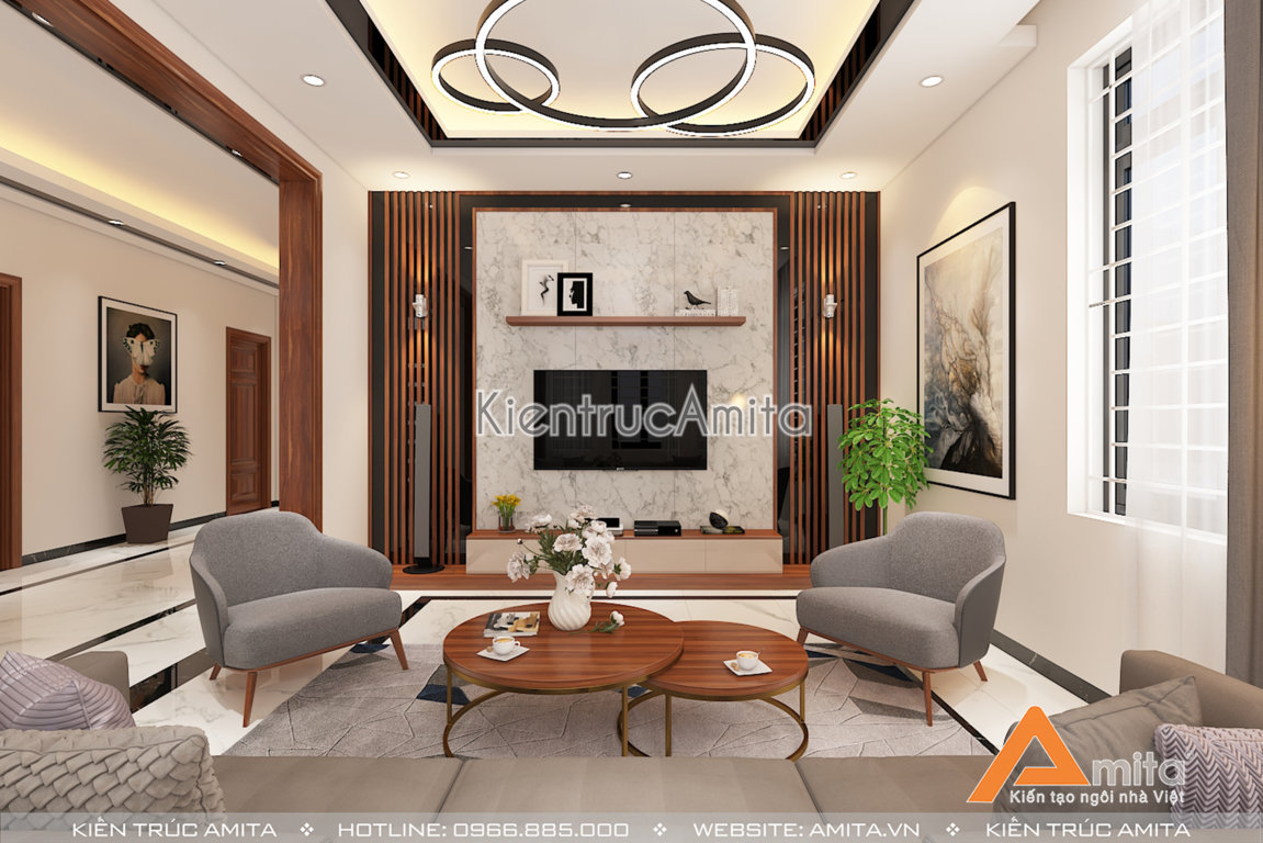 Thiết kế nội thất đẹp phong cách hiện đại 