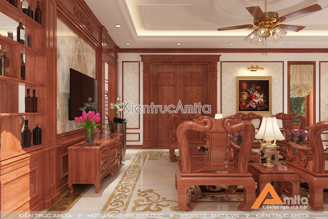 Mẫu nội thất biệt thự tân cổ điển kết hợp hiện đại