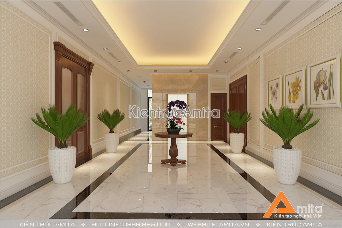 Thiết kế nội thất phòng ăn tân cổ điển đẹp 