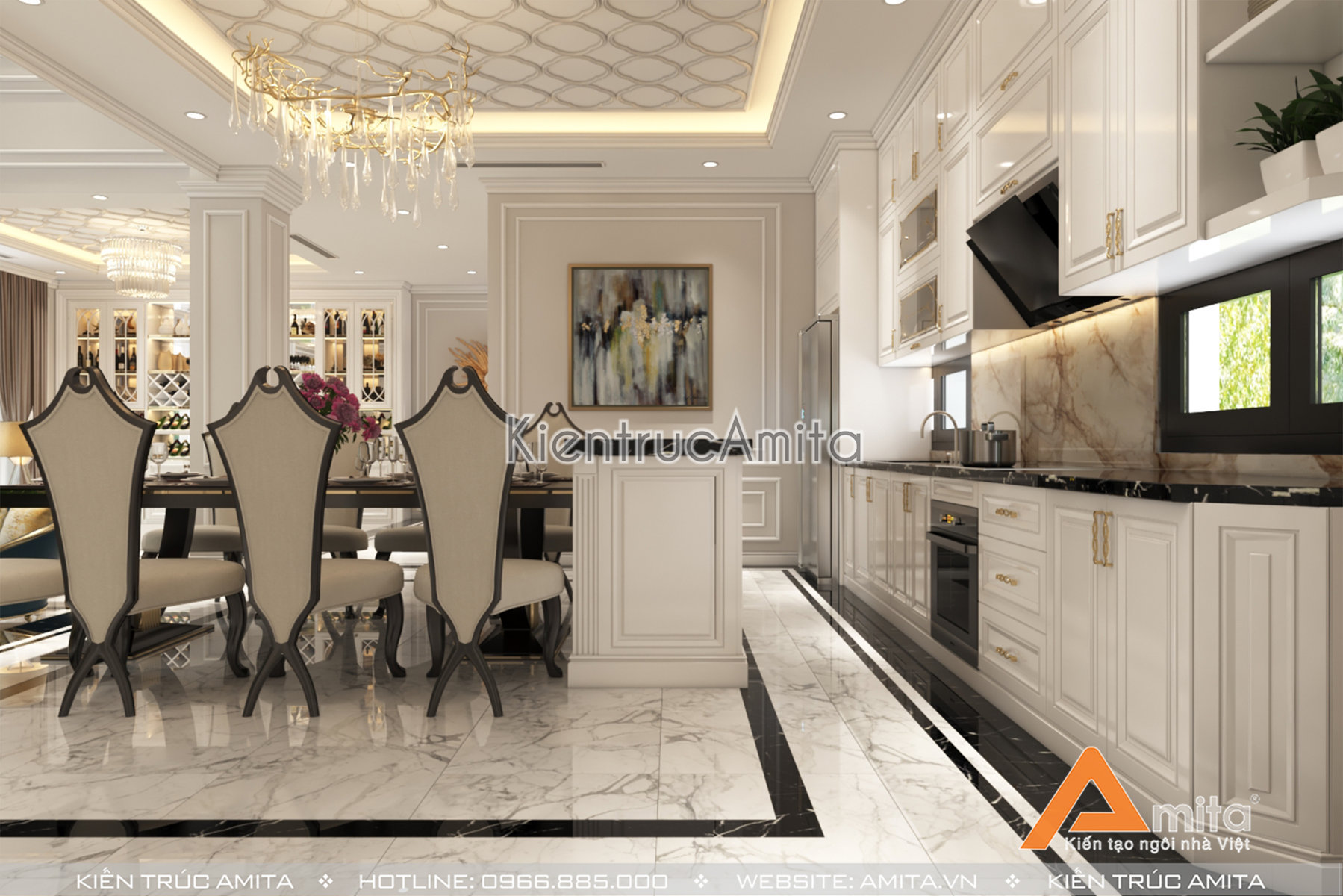 Thiết kế nội thất biệt thự phong cách tân cô điển