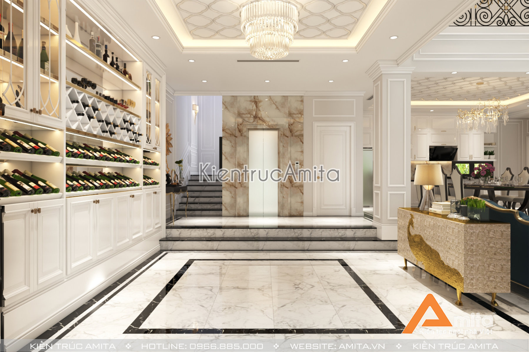 Thiết kế nội thất biệt thự phong cách tân cô điển