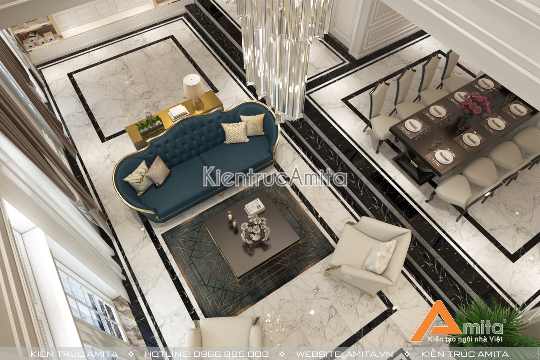 Thiết kế nội thất biệt thự phong cách tân cô điển