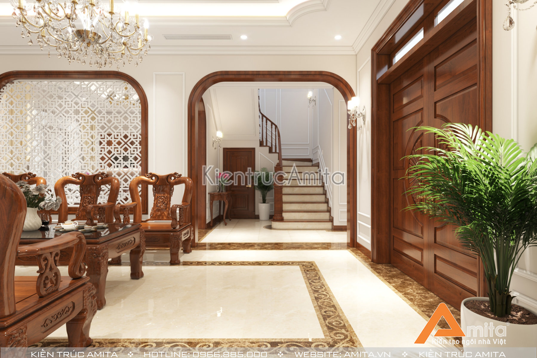 Thiết kế nội thất biệt thự tân cổ điển