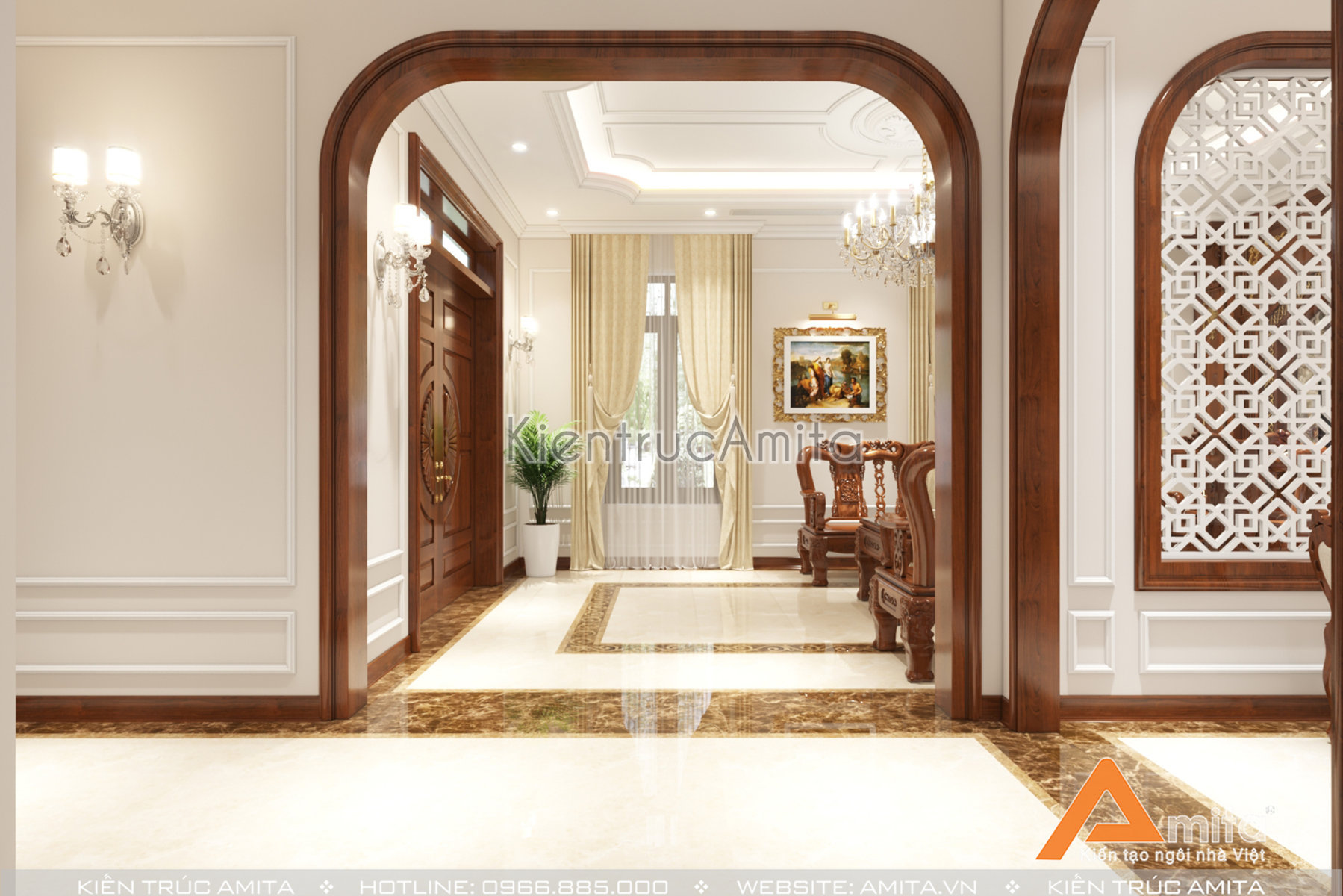 Thiết kế nội thất biệt thự tân cổ điển