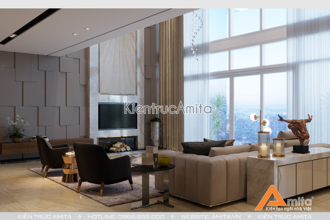 Thiết kế nội thất căn hộ hiện đại 