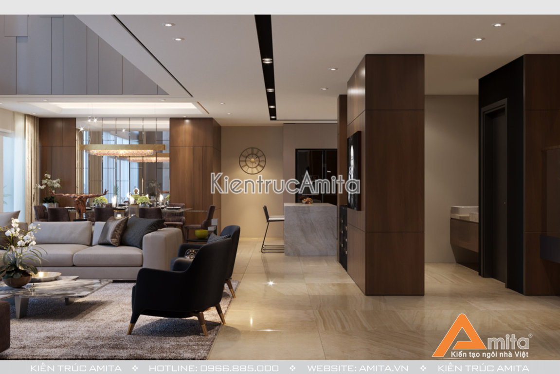 Thiết kế nội thất căn hộ hiện đại 