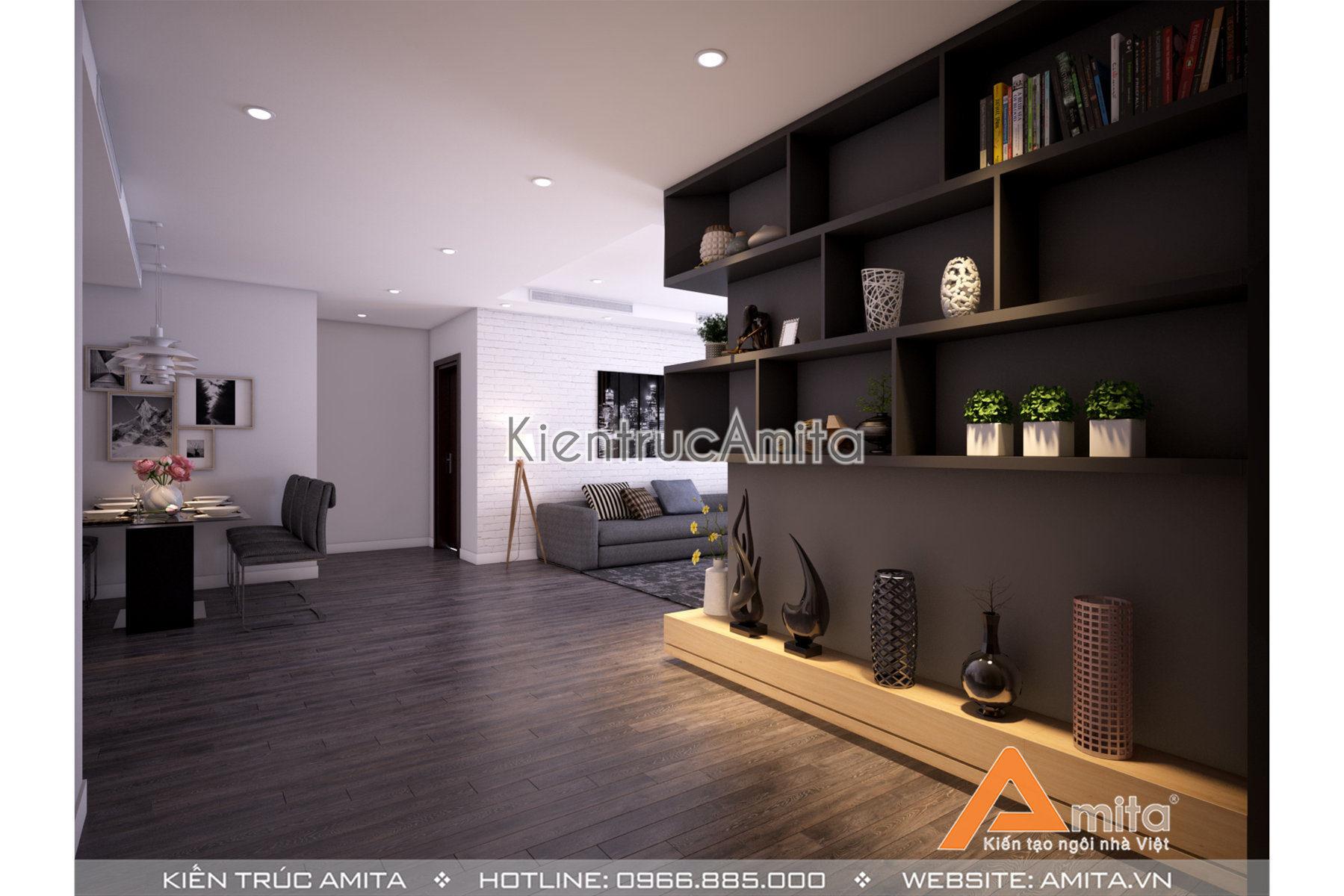 Thiết kế nội thất chung cư hiện đại